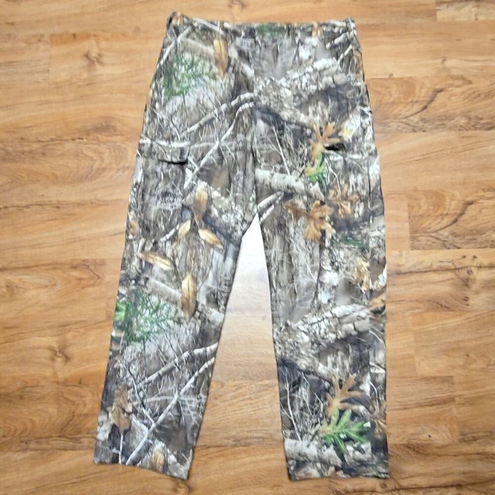 Realtree Edge Camo Cargo Pants Shadow Camo Polyester Outdoor Hunting Mens 36R
